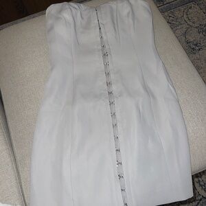 Hook and eye mini dress